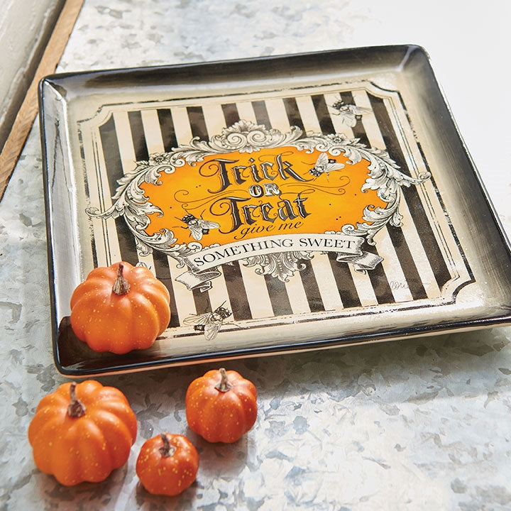 Trick or Treat Give Me Something Sweet Plate