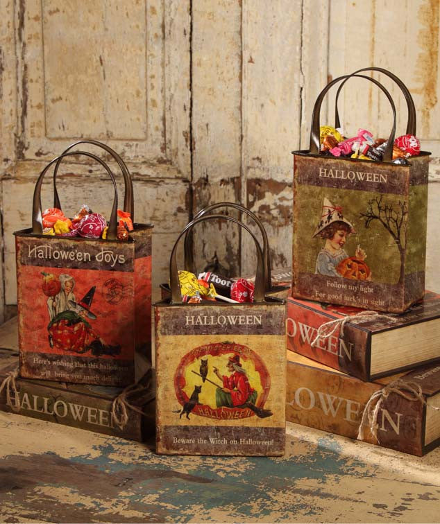 Halloween Rectangle Tin Buckets