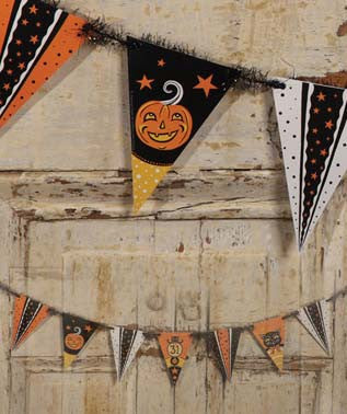 Festive Halloween Pennant Garland