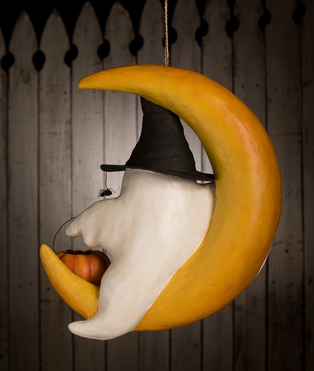 "Ghoulish Moon, Paper Mache"