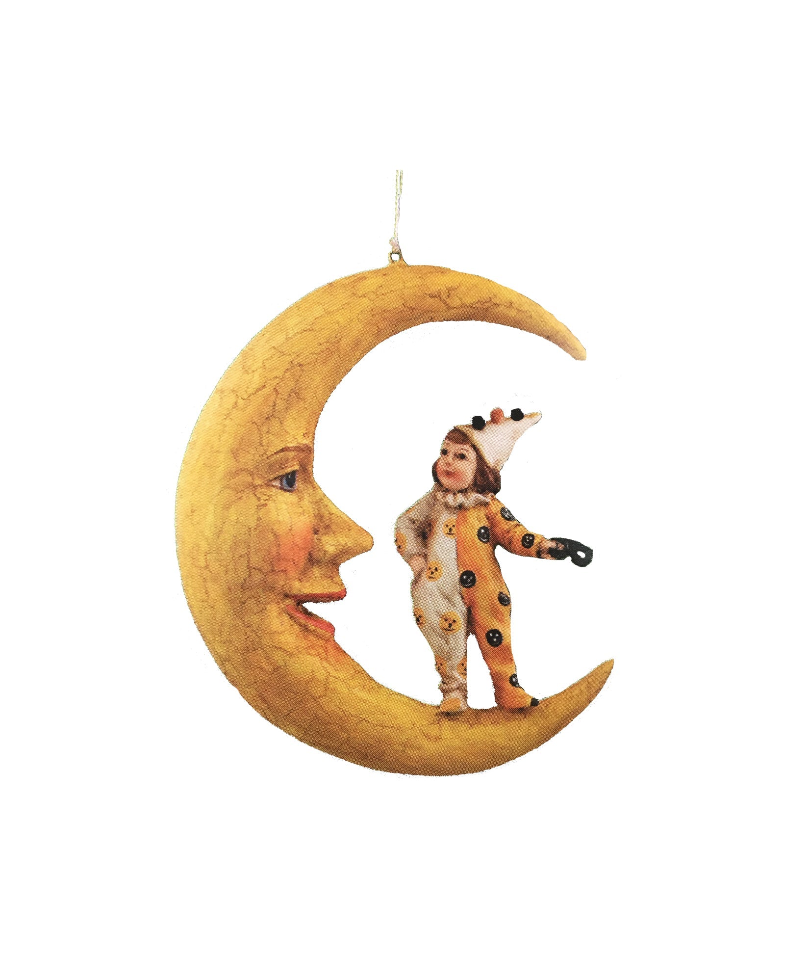 Vintage Halloween Girl on Moon
