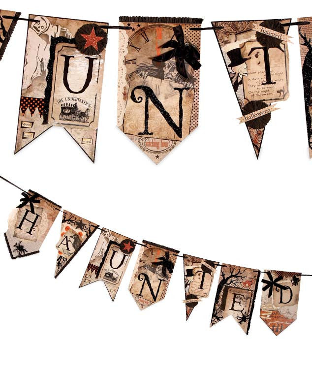 Haunted Into The Woods Pennant Garland