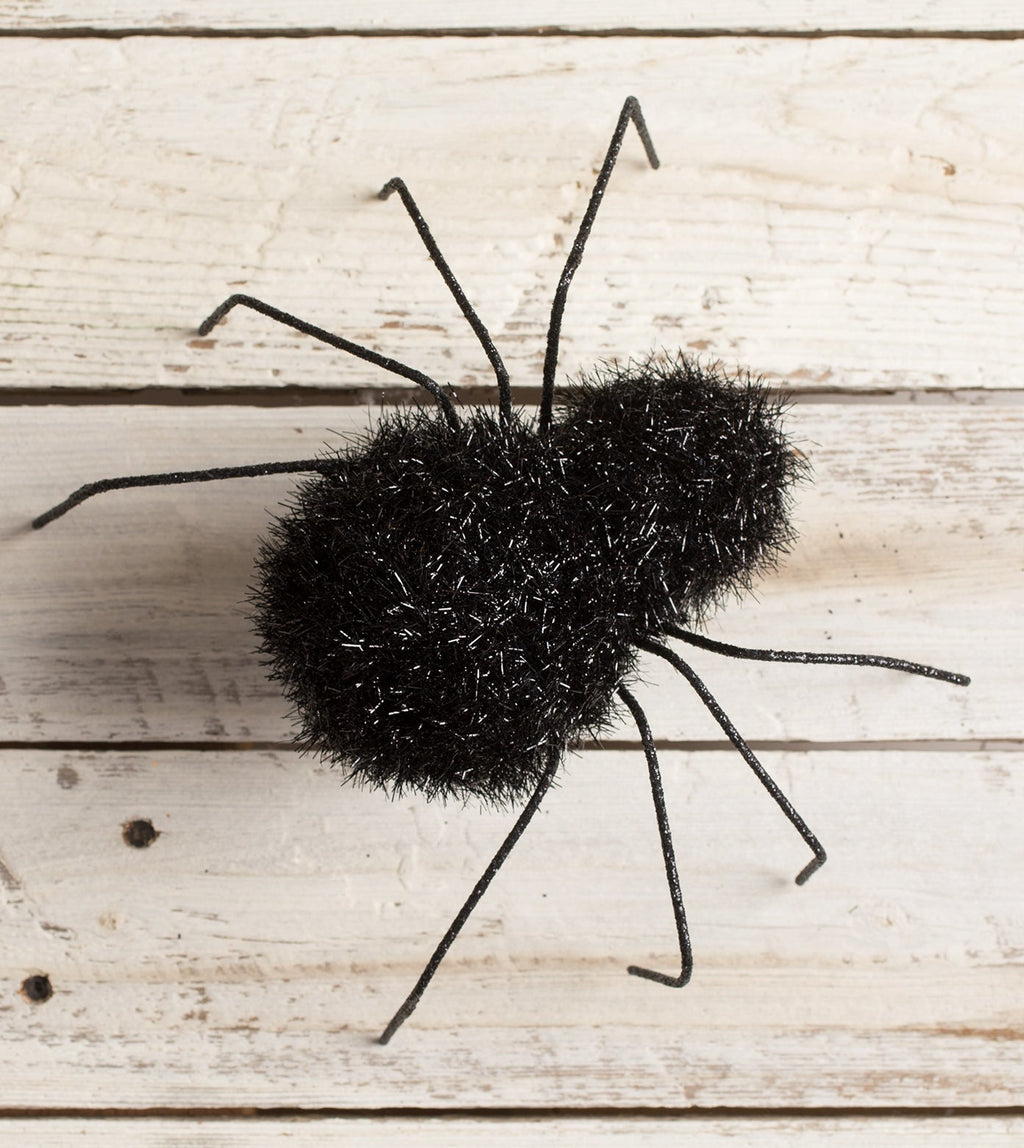"Black Tinsel Spider, Large"