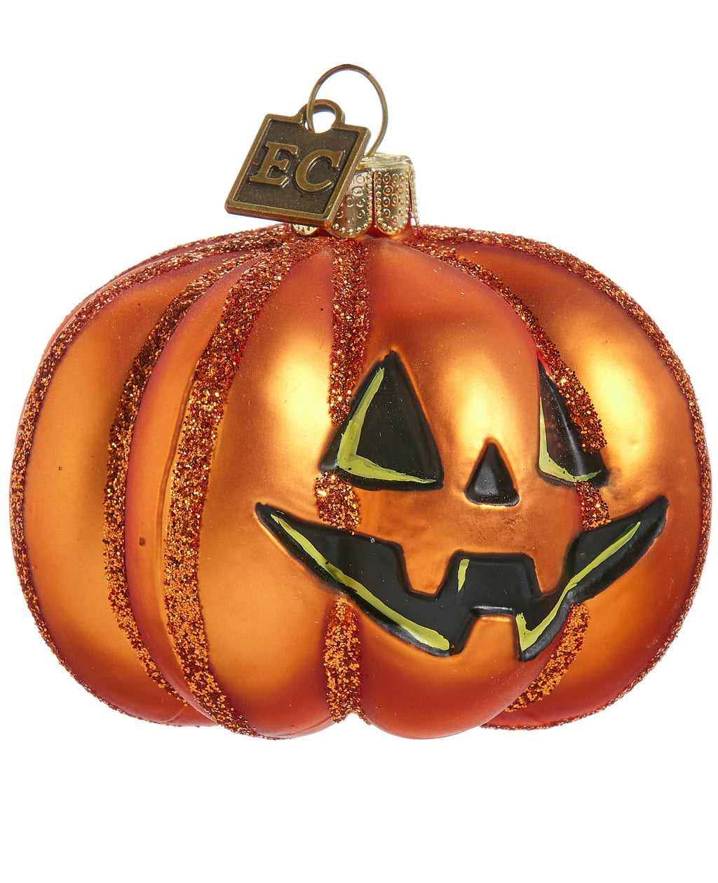 Glass Jack-O-Lantern Ornament