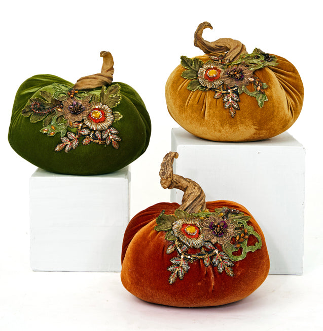 Harvest Velvet Pumpkins