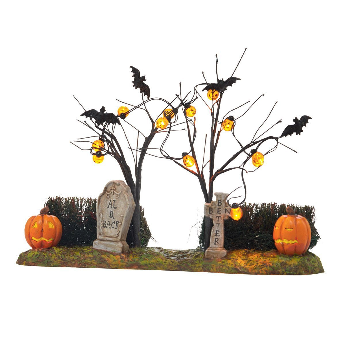 Haunted Light Up Cemetery with Jack-O-Lanterns