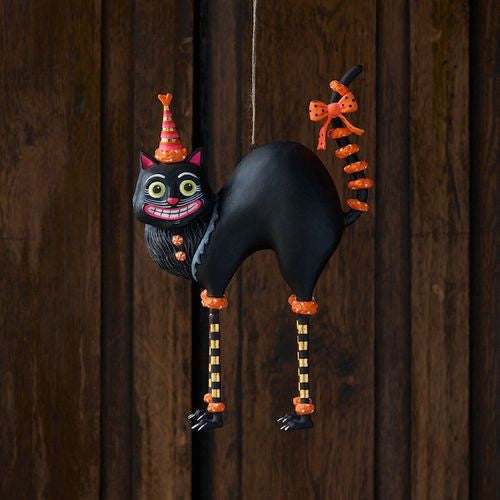 Itchy's Black Cat Twitchy Hanging Figurine