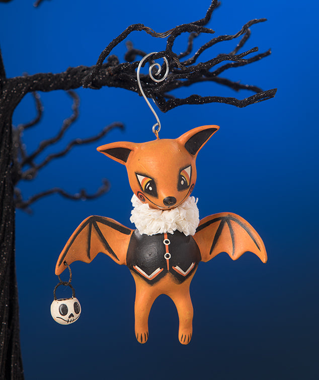 Orange Oliver Bat Ornament