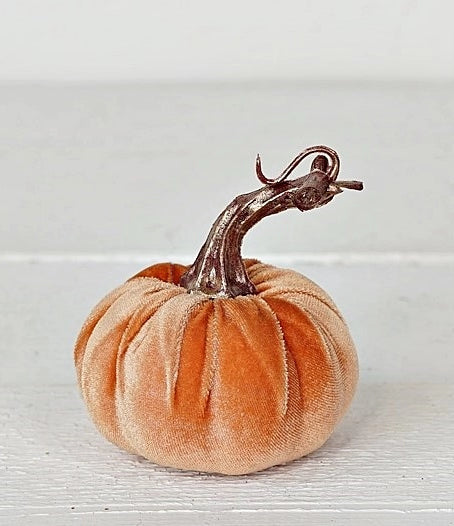 Soft Orange Velvet Pumpkin