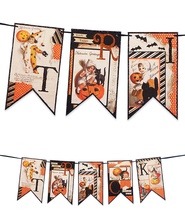 Tricks Garland with Vintage Halloween Images