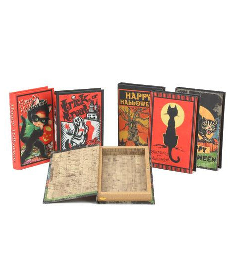 Vintage Halloween Book Boxes