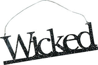 Wicked Black Glitter Ornament