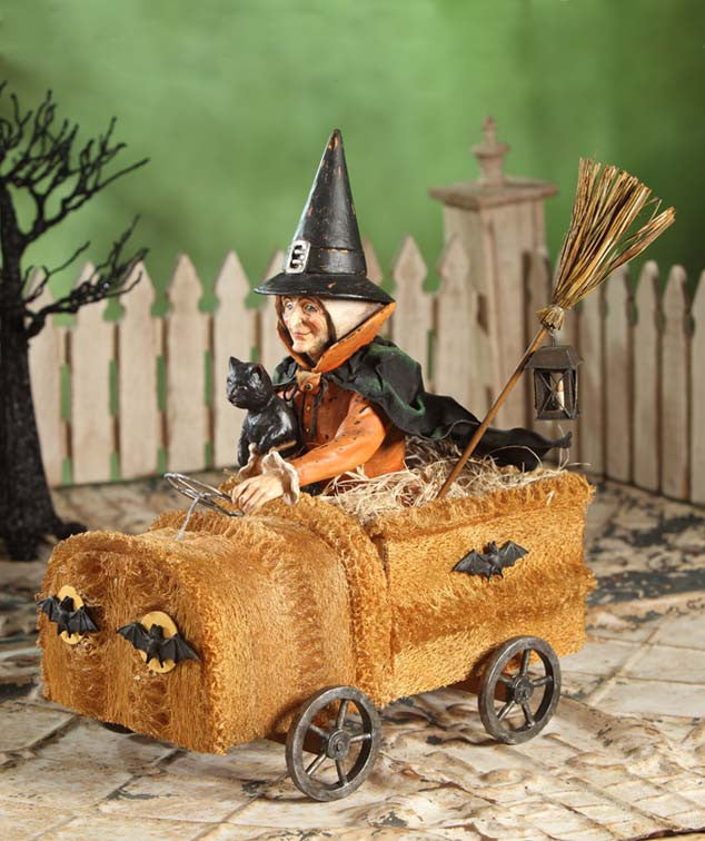 Witch In Sponge Car - Bethany Lowe